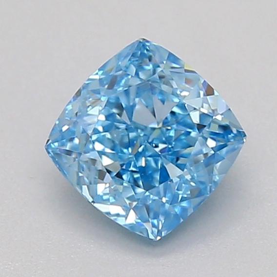 0.37 Ct. Fancy Vivid  Blue Cushion Lab Grown Diamond