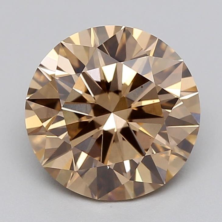 1.53 Ct. Light  Brown Round Lab Grown Diamond