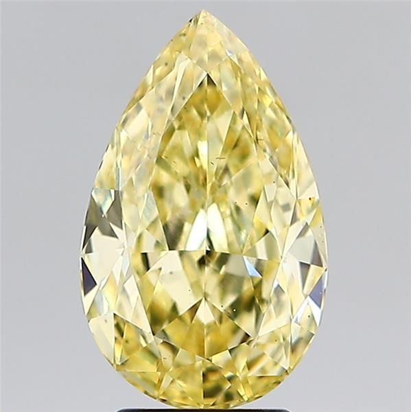 3.10 Ct. Fancy Intense Yellow Pear Lab Grown Diamond