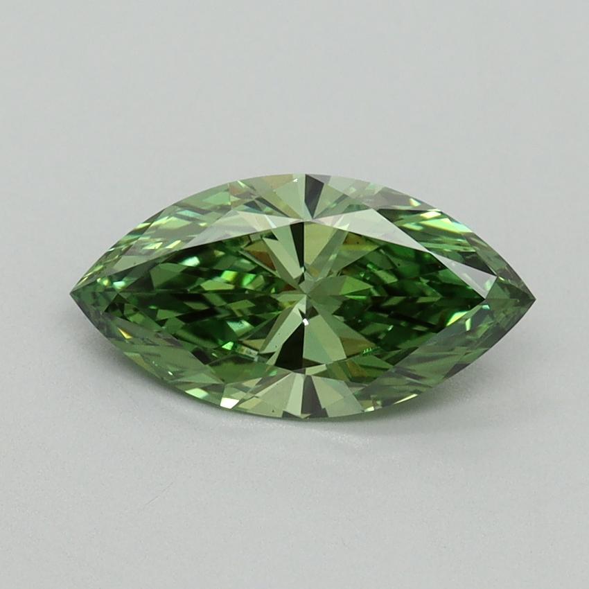 1.21 Ct. Fancy Vivid Green Marquise Lab Grown Diamond