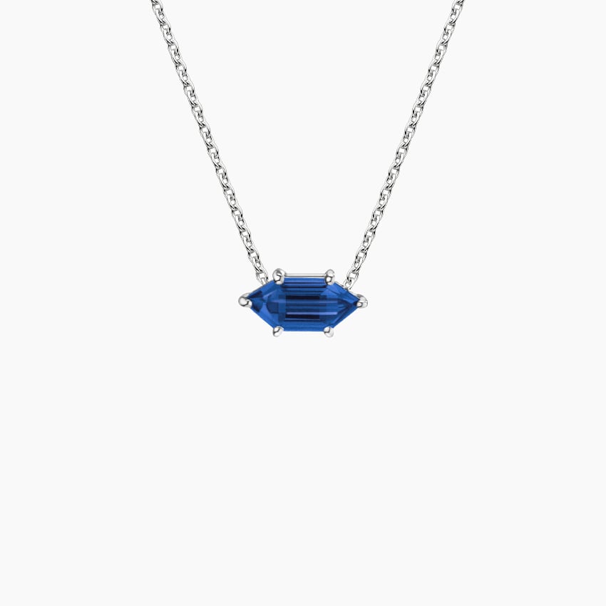 Lab created sapphire on sale pendant