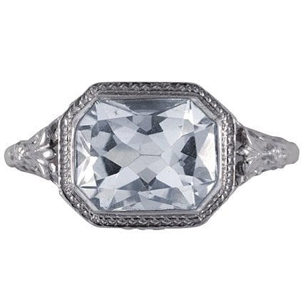 Art Deco Aquamarine Vintage Ring