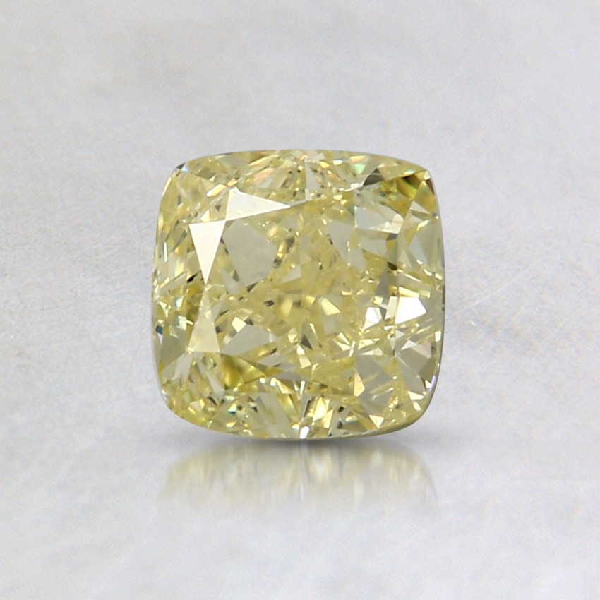 0.90 Ct. Fancy Intense Yellow Cushion Diamond