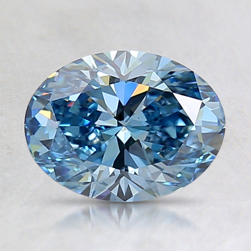 1.22 Ct. Fancy Vivid Blue Oval Lab Created Diamond