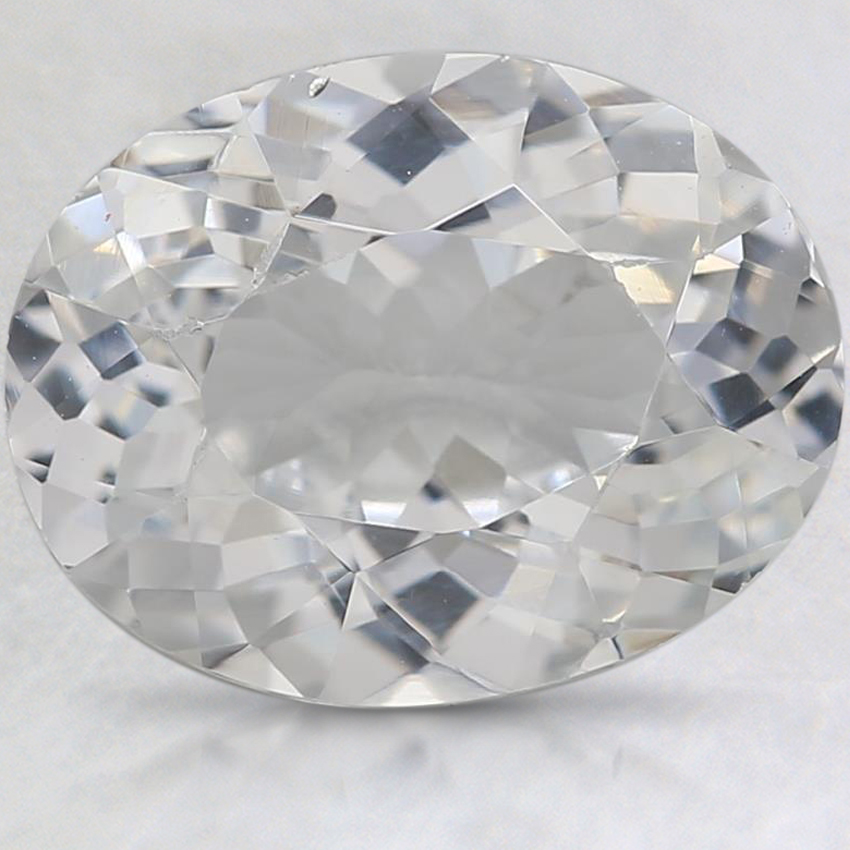 9.8x7.6mm White Oval Sapphire
