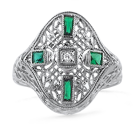 Art Nouveau Diamond Vintage Ring