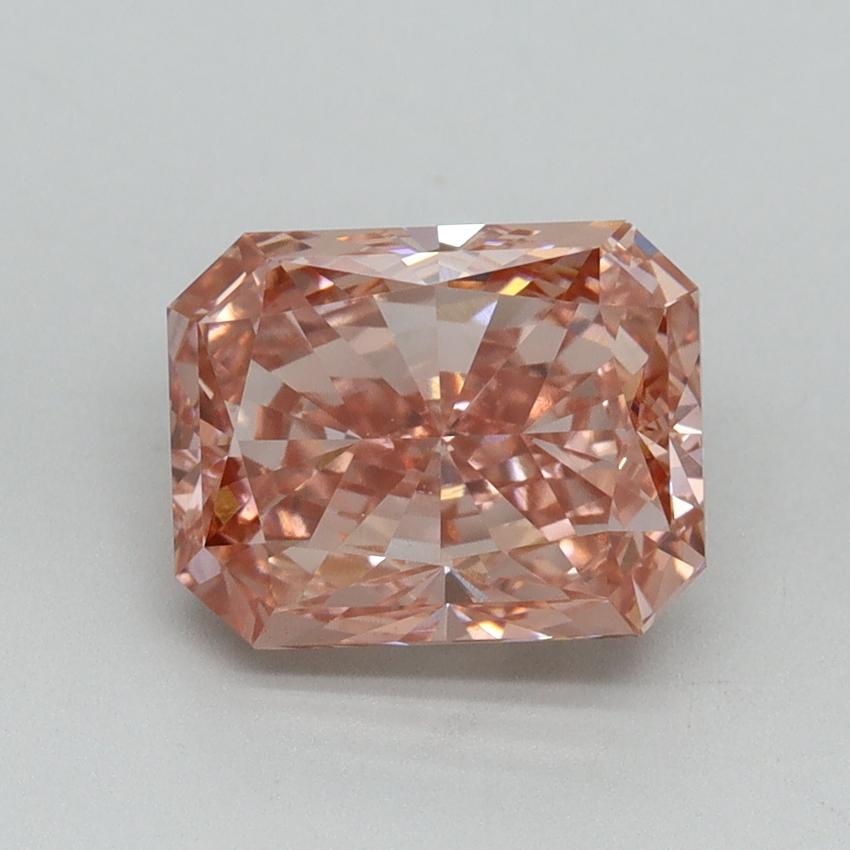 3.01 Ct. Fancy Vivid Pink Radiant Lab Grown Diamond