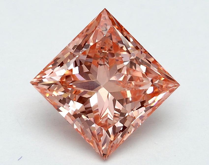 2.01 Ct. Fancy Vivid Pink Princess Lab Grown Diamond