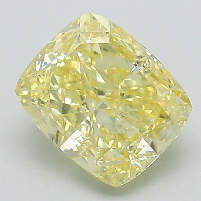 1.83 Ct. Fancy Intense Yellow Cushion Lab Grown Diamond