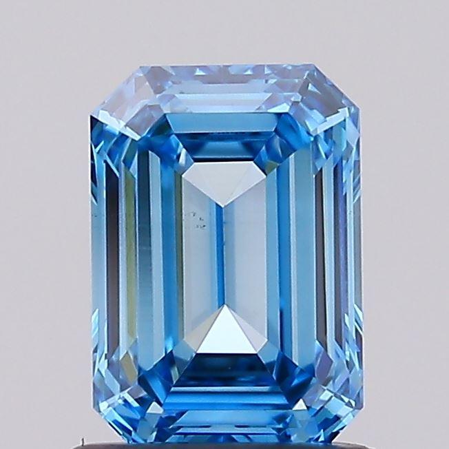 1.13 Ct. Fancy Vivid Blue Emerald Lab Grown Diamond