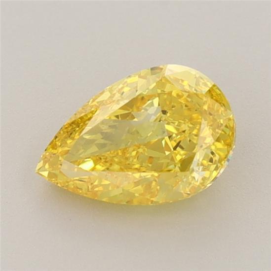 0.96 Ct. Fancy Vivid Yellow Pear Lab Grown Diamond