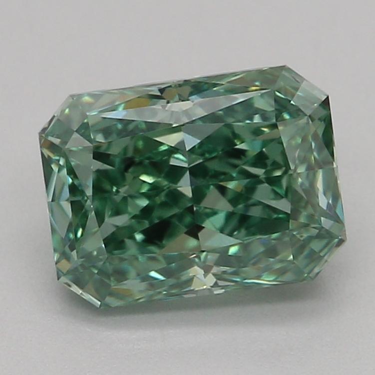 1.08 Ct. Fancy Vivid Green Radiant Lab Grown Diamond