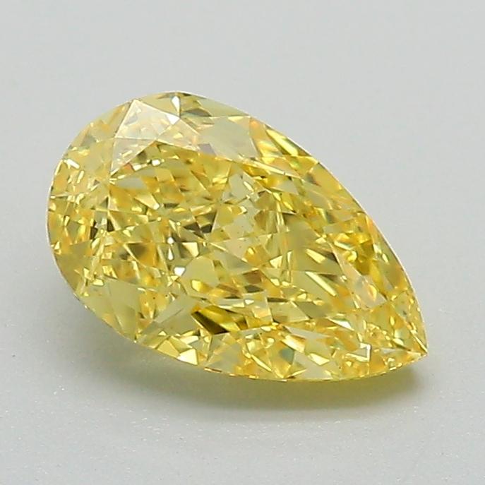 1.10 Ct. Fancy Vivid Yellow Pear Lab Grown Diamond