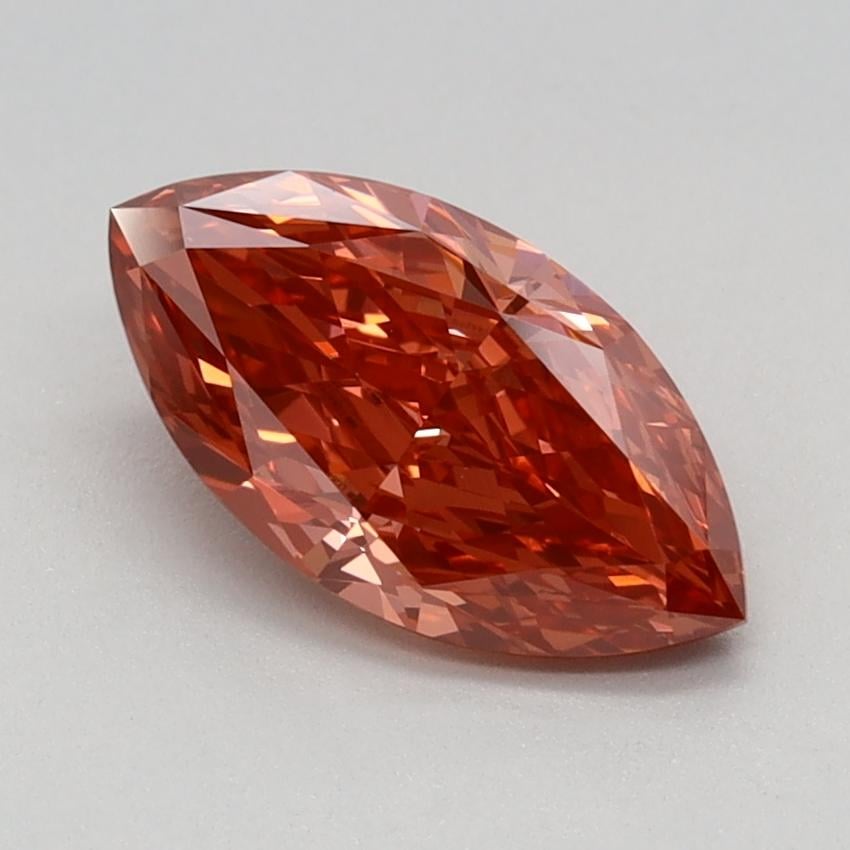 1.60 Ct. Fancy Vivid Brownish Pink Marquise Lab Grown Diamond