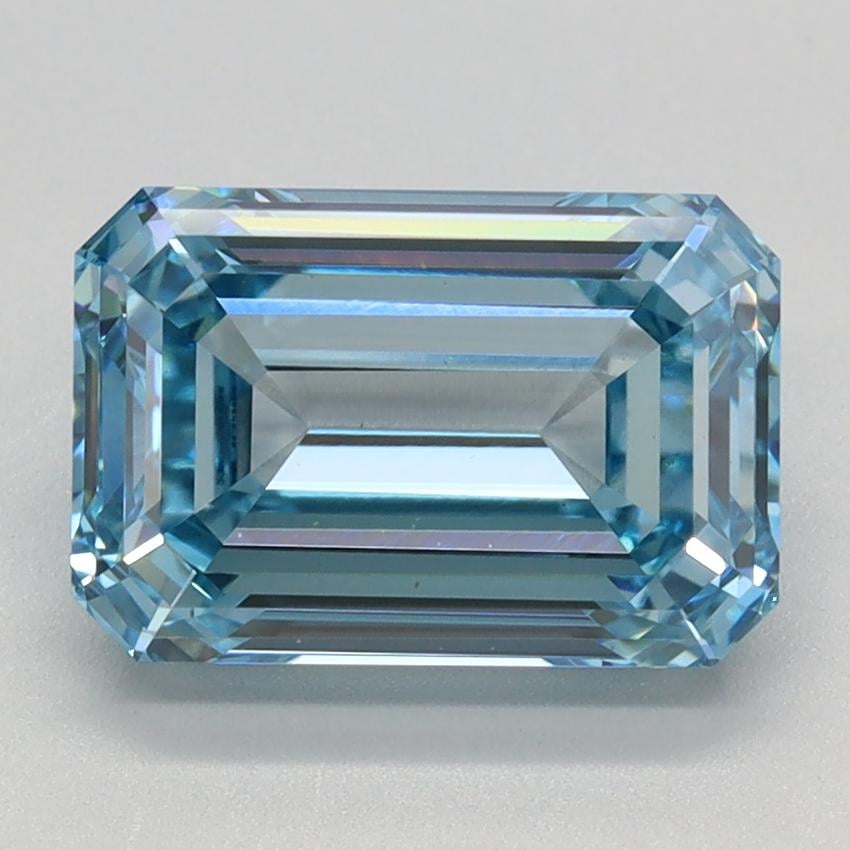 2.56 Ct. Fancy Intense Blue Emerald Lab Grown Diamond