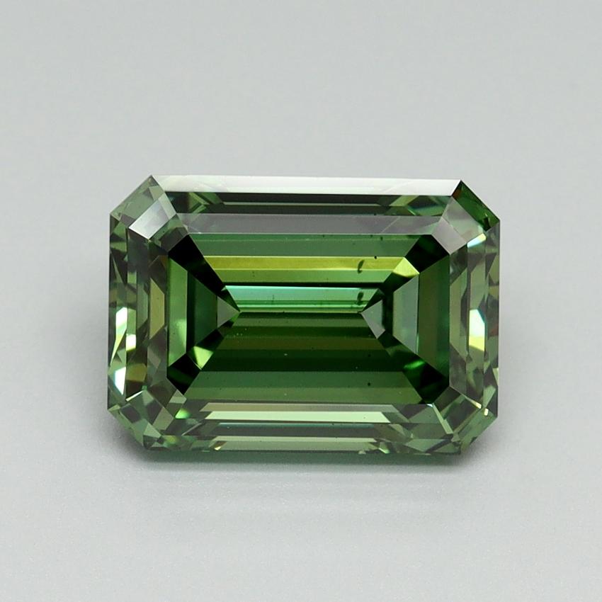 3.02 Ct. Fancy Vivid Green Emerald Lab Grown Diamond