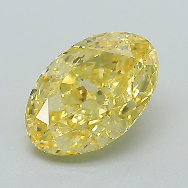 1.02 Ct. Fancy Vivid Yellow Oval Lab Grown Diamond