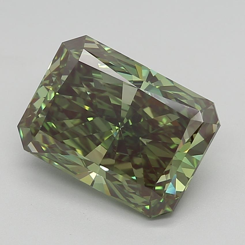 5.98 Ct. Fancy Vivid  Green Radiant Lab Grown Diamond
