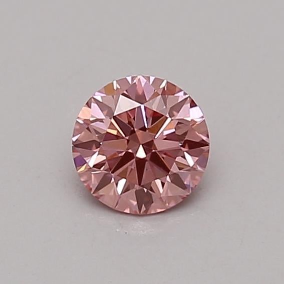 0.33 Ct. Fancy Vivid Pink Round Lab Grown Diamond