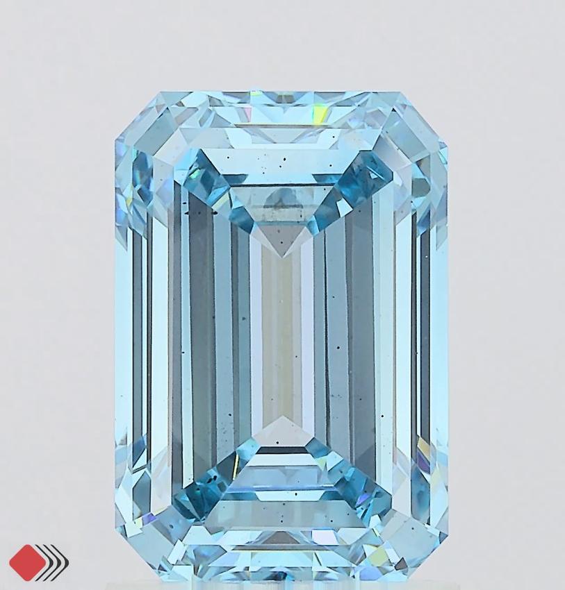 2.00 Ct. Fancy Vivid Blue Emerald Lab Grown Diamond