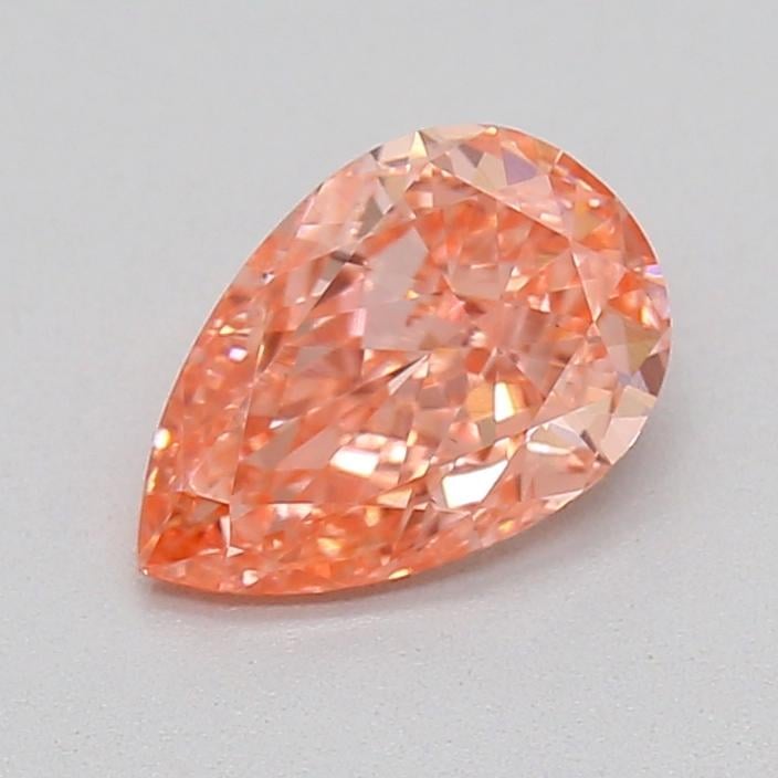 0.52 Ct. Fancy Vivid  Orange Pear Lab Grown Diamond