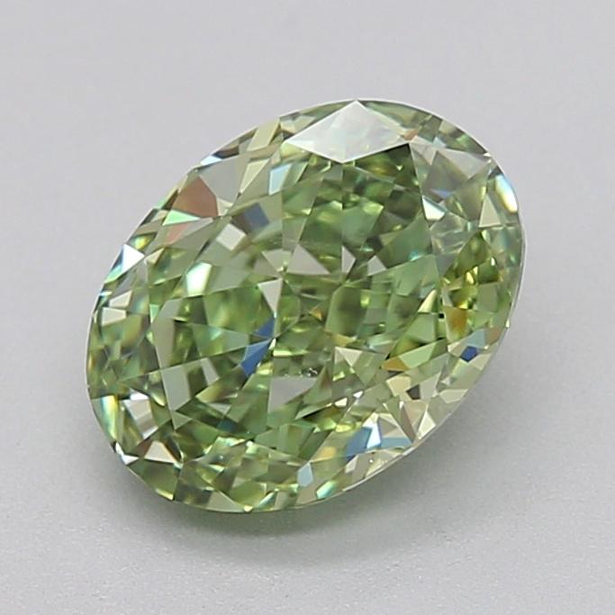 2.05 Ct. Fancy Vivid  Green Oval Lab Grown Diamond