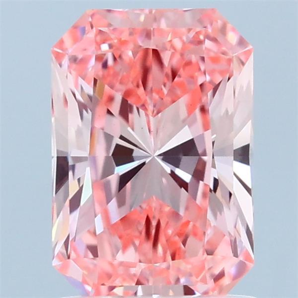 1.52 Ct. Fancy Vivid Pink Radiant Lab Grown Diamond