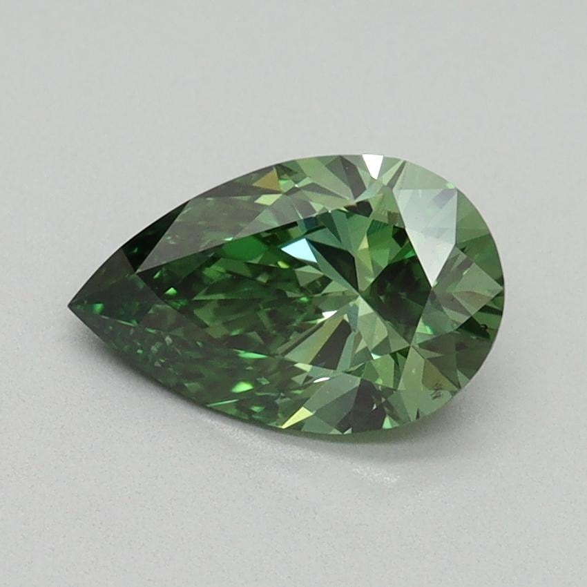 1.01 Ct. Fancy Vivid Green Pear Lab Grown Diamond