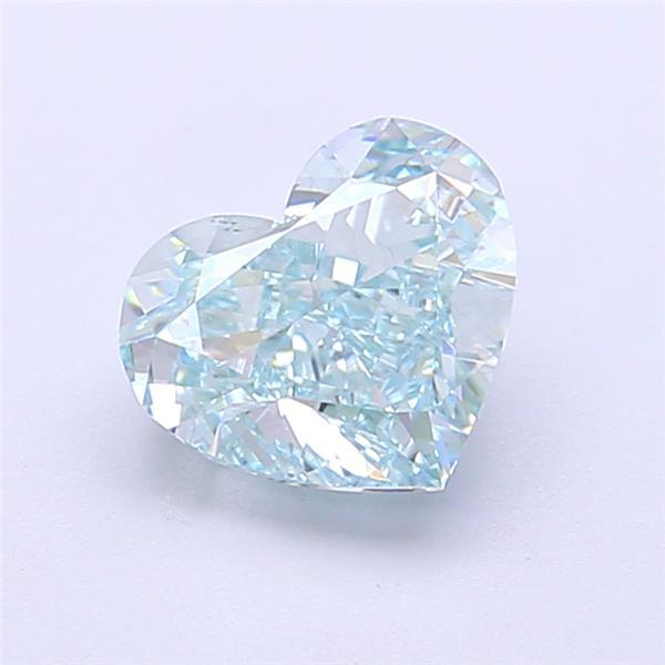 1.55 Ct. Fancy Intense  Green Heart Lab Grown Diamond