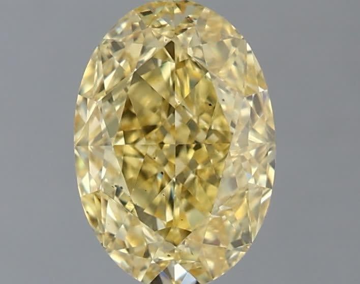 1.37 Ct. Fancy Intense  Yellow Oval Lab Grown Diamond