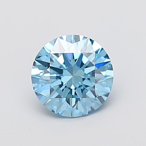 1.1 Ct. Fancy Vivid Blue Round Lab Grown Diamond
