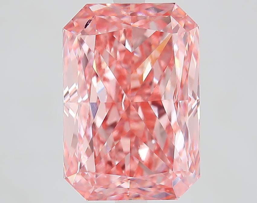 8.06 Ct. Fancy Vivid Pink Radiant Lab Grown Diamond