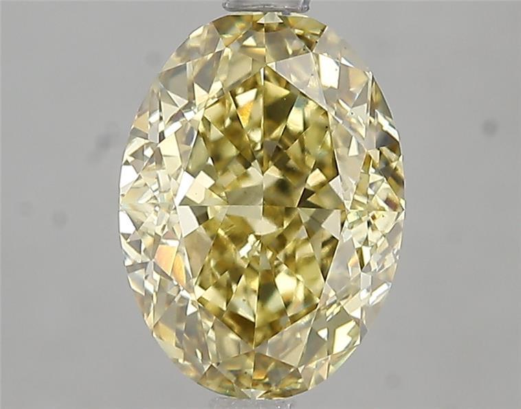 2.82 Ct. Fancy Intense Yellow Oval Lab Grown Diamond