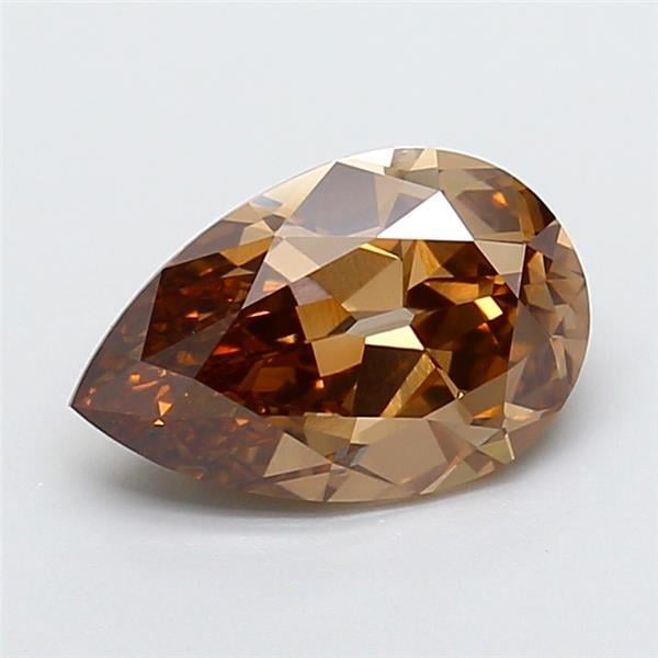 2.69 Ct. Fancy Brown Pear Lab Grown Diamond