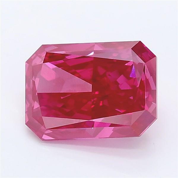 1.68 Ct. Fancy Vivid Pink Radiant Lab Grown Diamond