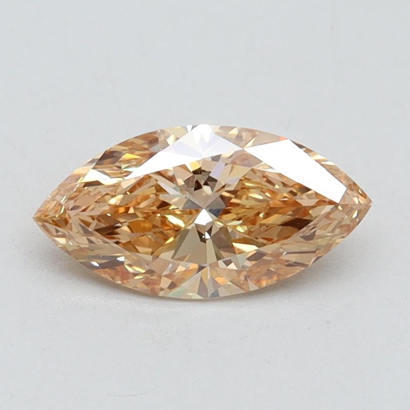 0.77 Ct. Fancy Intense Brownish Yellow Marquise Lab Grown Diamond