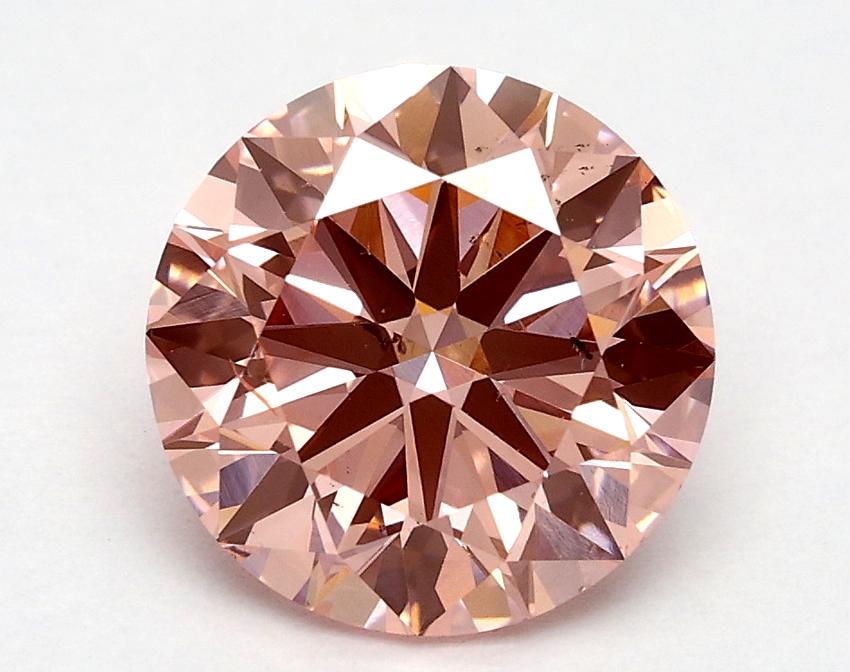 1.7 Ct. Fancy Vivid Pink Round Lab Grown Diamond