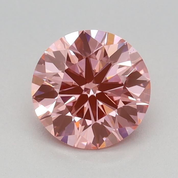 0.65 Ct. Fancy Vivid Pink Round Lab Grown Diamond