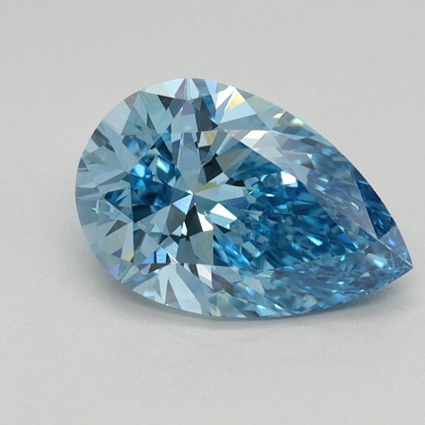 1.11 Ct. Fancy Vivid Blue Pear Lab Grown Diamond