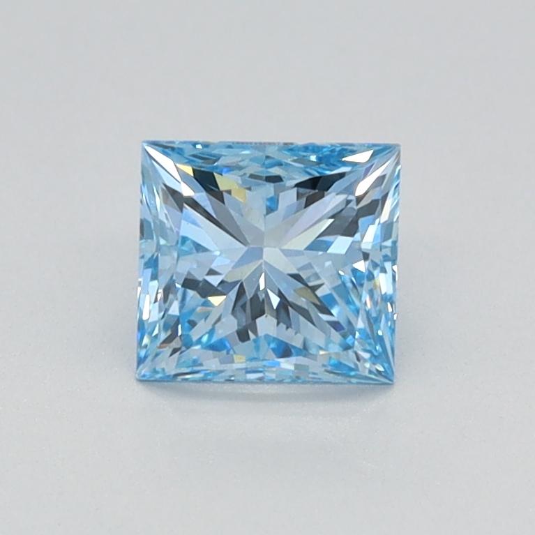 0.67 Ct. Fancy Vivid Blue Princess Lab Grown Diamond