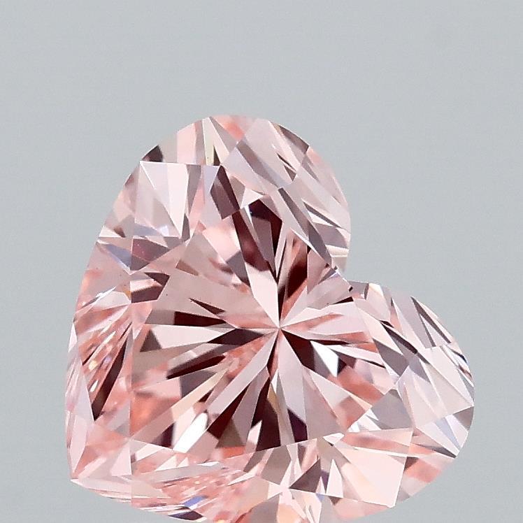2.04 Ct. Fancy Intense Pink Heart Lab Grown Diamond