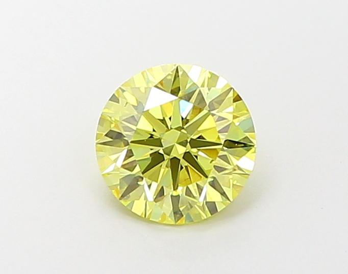 1.09 Ct. Fancy Vivid Yellow Round Lab Grown Diamond