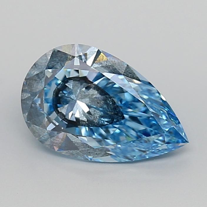 2.13 Ct. Fancy Intense  Blue Pear Lab Grown Diamond