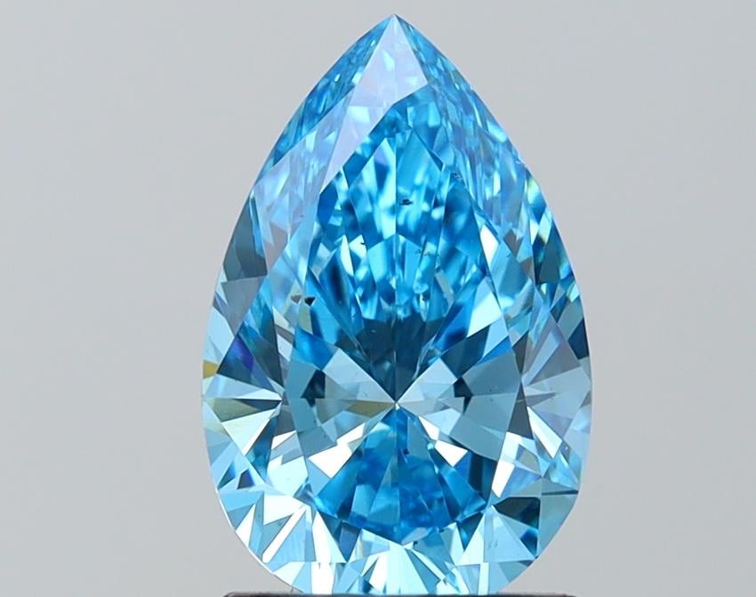 1.99 Ct. Fancy Vivid Blue Pear Lab Grown Diamond