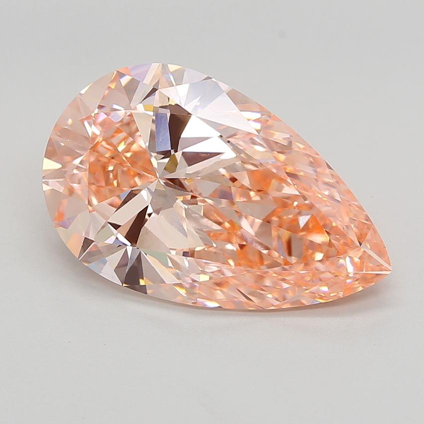 9.01 Ct. Fancy Vivid  Pink Pear Lab Grown Diamond