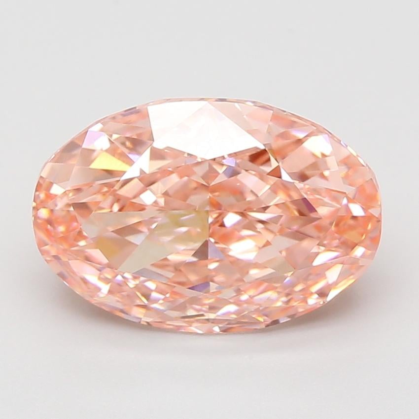 6.07 Ct. Fancy Vivid Pink Oval Lab Grown Diamond
