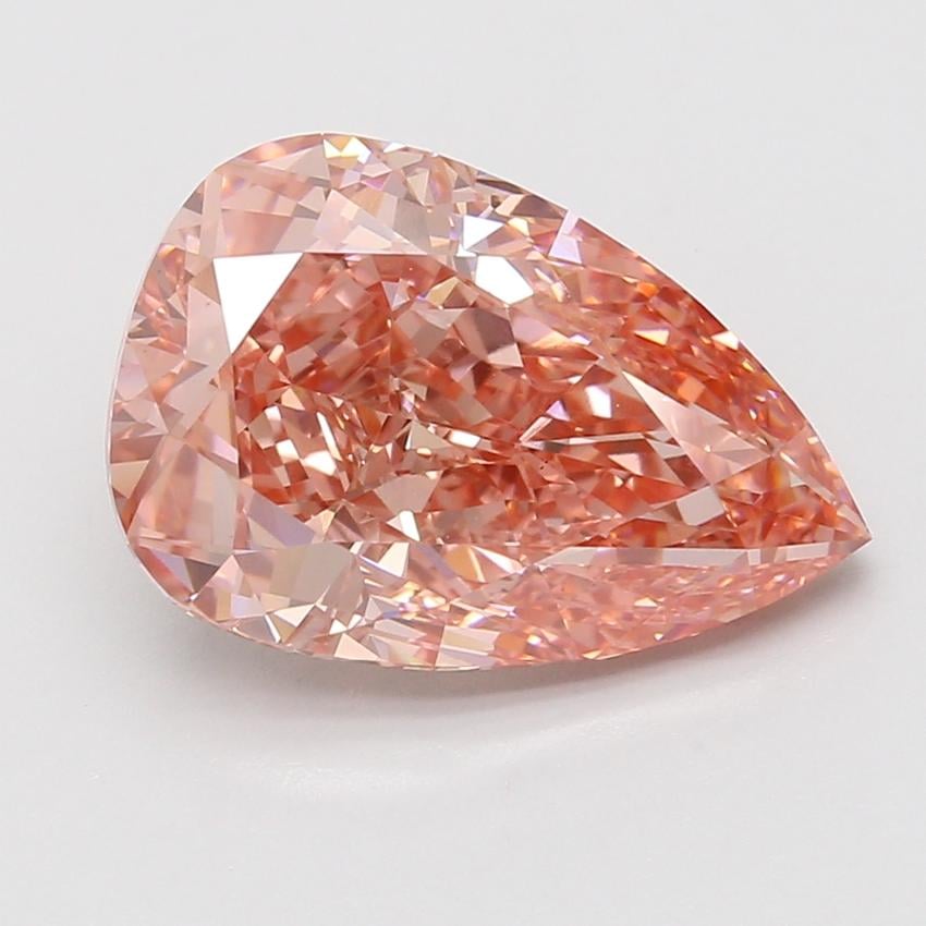 7.06 Ct. Fancy Vivid Pink Pear Lab Grown Diamond