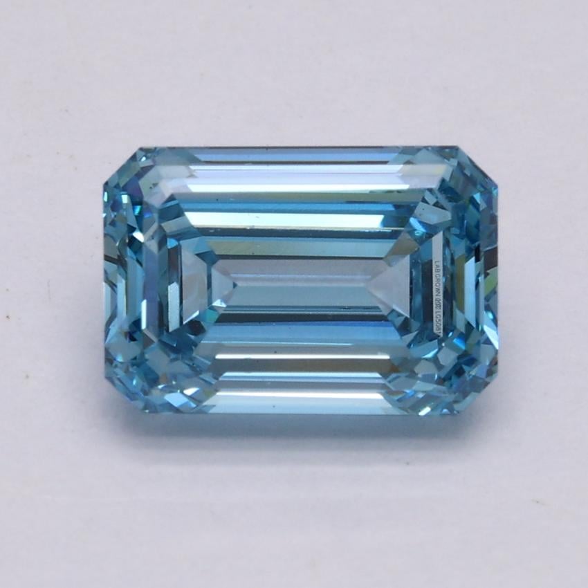 1.71 Ct. Fancy Intense Blue Emerald Lab Grown Diamond