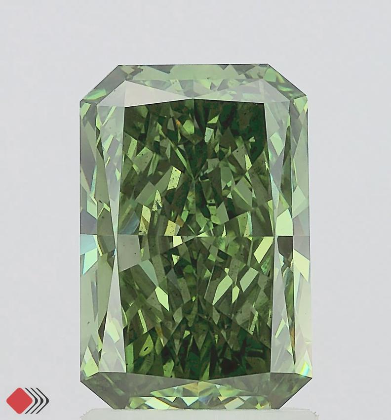 2.08 Ct. Fancy Vivid Green Radiant Lab Grown Diamond