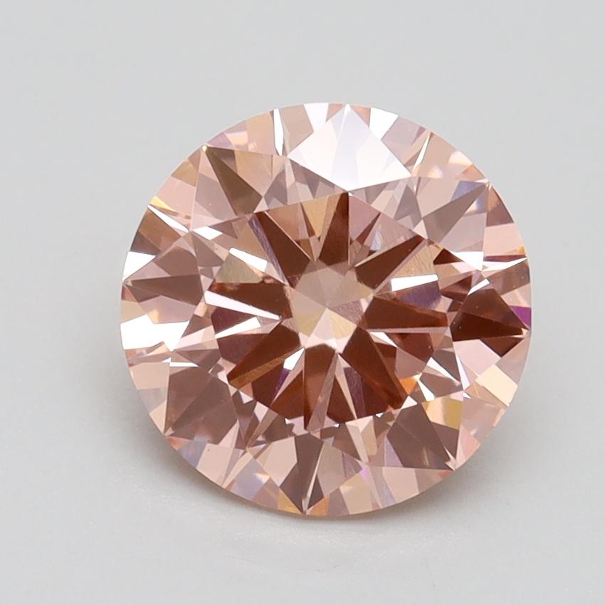 2.10 Ct. Fancy Intense Pink Round Lab Grown Diamond
